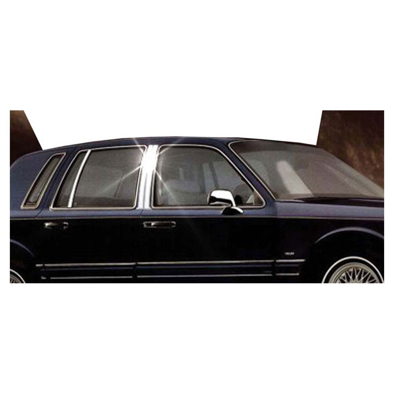 Chrome Pillar Posts fit Lincoln Towncar 90-97 8pc Set Door Trim Mirrored Cover