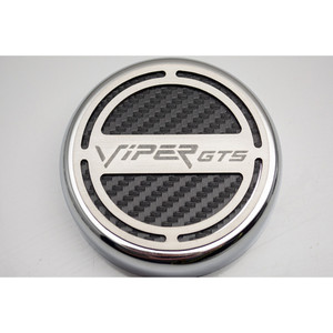 Cap Covers w/Carbon Fiber Vinyl Inlay&Etched "Viper GTS" for 1996-02 Dodge Viper