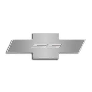 Stainless Hood Badge w/Vinyl "SS" Inlay for 2010-2013 Chevy Camaro w/OEM Pad