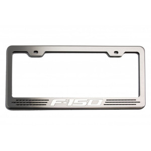 Stainless Steel License Plate Frame w/color LED&"F-150" Logo for Ford F-150