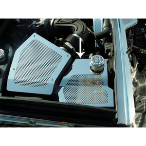 Polished Stainless Water Tank Cover w/Perforated Cap Cover for 2003-09 Hummer H2