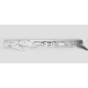 Polished Stainless Badge w/Brushed "Raptor" for 2010-2014 Ford F-150 SVT Raptor