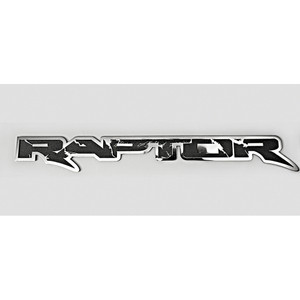 Stainless Steel Badge w/Black Etched "Raptor" for 2010-14 Ford F-150 SVT Raptor