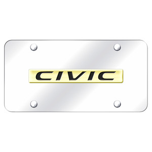 Au-TOMOTIVE GOLD | License Plate Covers and Frames | Honda Civic | AUGD5905