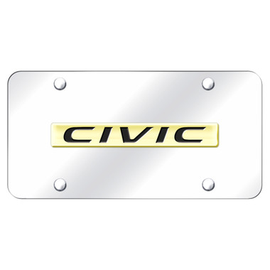 Au-TOMOTIVE GOLD | License Plate Covers and Frames | Honda Civic | AUGD5905