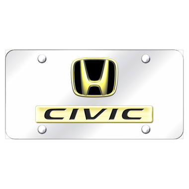Au-TOMOTIVE GOLD | License Plate Covers and Frames | Honda Civic | AUGD5994