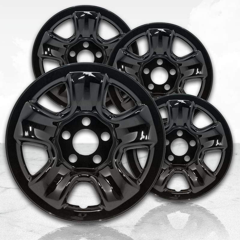 16" Gloss Black Wheel Skins (Set Of 4) For 2013-2017 Honda CR-V Steel Wheels