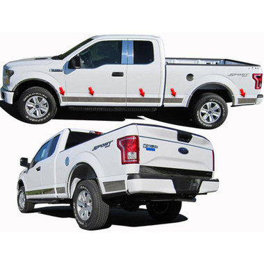 Luxury FX | Side Molding and Rocker Panels | 15-18 Ford F-150 | LUXFX3475