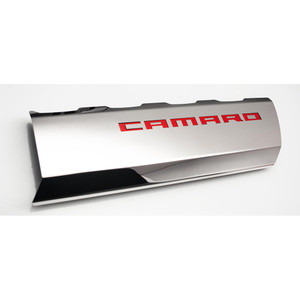 Polished Stainless Fuel Rail Covers w/Camaro Cutout Logo for 2016-2018 Camaro SS