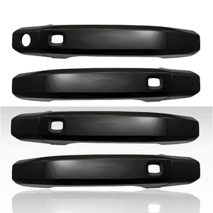 Set of 4 Door Handle Covers for 2015-2020 Chevy Tahoe LS/LT - Gloss Black w/Smart
