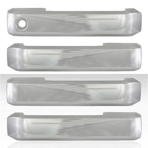 Set of 4 Lever Only Door Handle Covers for 2015-20 Ford F-150 - Chrome w/o Smart