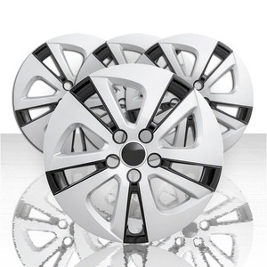 Set of 4 15" 5 Spoke Wheel Covers for 16-18 Toyota Prius Two/Four - Silver/Black