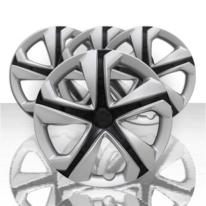 Set of 4 16' 5 Spoke Wheel Covers for 2016-2018 Honda Civic LX - Silver/Black
