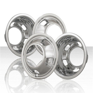 Set of 4 17" ABS 5 Hand Hole Wheel Simulators 2003-2018 Ram 3500 - Chrome