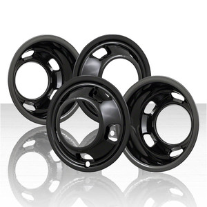 4pc 17" 5 Hand Hole Wheel Simulators for 2003-18 Dodge Ram 3500 - Gloss Black