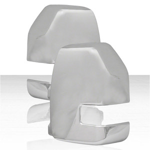 2pc Full Towing Mirror Covers for 17-20 Ford SD XL/XLT - Chrome w/Signal Cutout