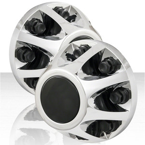 Set of 2 Rear Center Caps for 2008-2010 GMC Sierra 3500 HD - Chrome