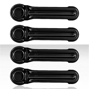 Set of 4 Door Handle Covers for 2008-12 Jeep Liberty - Gloss Black w/o Smart Key