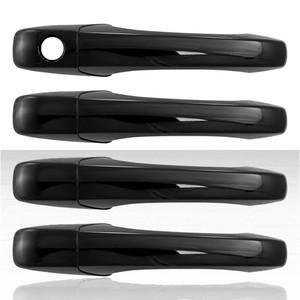 Set of 4 Door Handle Covers for 2011-14 Chrysler 200 - Gloss Black w/o Smart Key