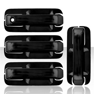 16pc Door Handle Covers for 2017-19 Ford Superduty Super Crew - Black w/o Smart