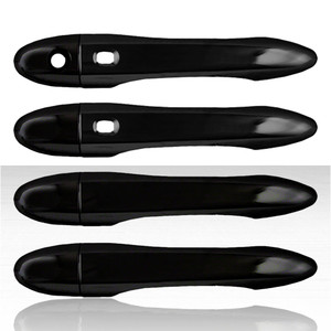 Set of 4 Door Handle Covers for 2015-2017 Chrysler 200 - Gloss Black w/Smart Key