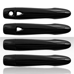 Set of 4 Door Handle Covers for 2018-2019 Toyota Camry - Gloss Black w/Smart Key
