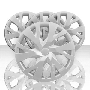 4pc 15" 6 "Y" Spoke Front and Rear Wheel Covers for 2018 Toyota Yaris - Silver