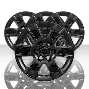 4pc 20" 6 Spoke Wheel Skins for 19 GMC Sierra 1500 Limited WT/SLE - Gloss Black