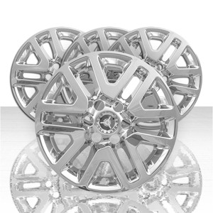 Set of 4 16" 6 "V" Spoke Wheel Skins for 2014-2015 Nissan Xterra - Chrome