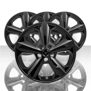 Set of 4 18" 5 Spoke Wheel Skins for 2015-2021 Ford Edge SE - Gloss Black