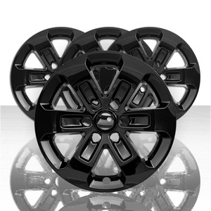 Set of 5 18" 6 Spoke Front and Rear Wheel Skins for 2019-2021 Ram 1500 - Gloss Black