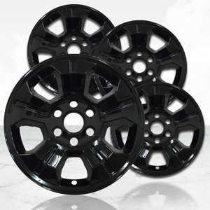 18" 4pc Gloss Black Wheel Skins (Set of 4) for 2014-2018 Chevy Suburban