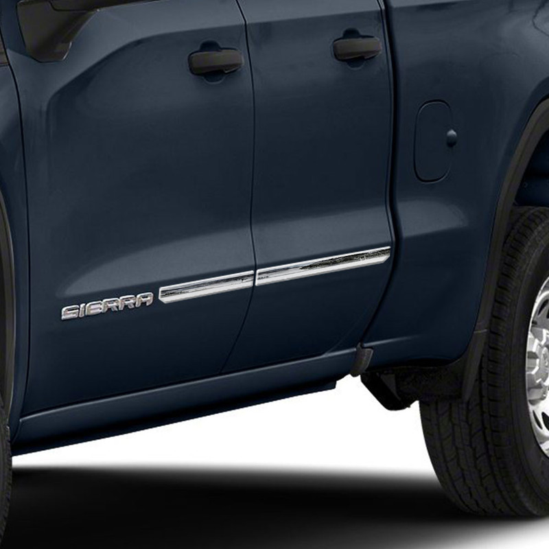Stainless Body Side Molding for 201920 GMC Sierra 1500 Dbl Cab 1 1/2" Wide 4pc Upgrade Your Auto