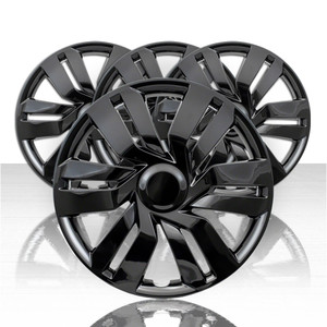 Set of 4 17" 6 Double Spoke Wheel Covers - Gloss Black
