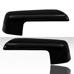 Set of 2 Top Half Replacement Mirror Covers for 19-20 Sierra 1500 - Gloss Black