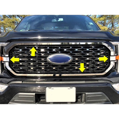 Luxury FX | Front Accent Trim | 21-22 Ford F-150 | LUXFX4157