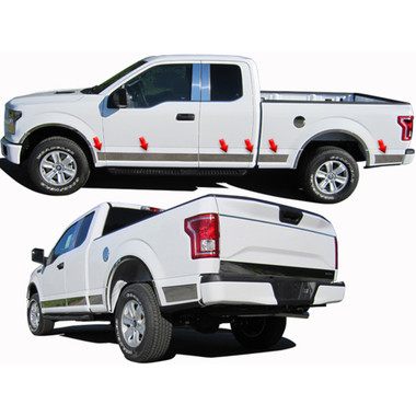 Luxury FX | Side Molding and Rocker Panels | 15-20 Ford F-150 | LUXFX4158