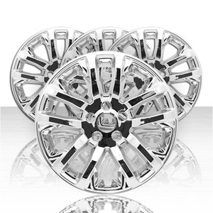 Set of 4 17" 5 Dbl Spoke Wheel Skins for 2019-2021 Jeep Cherokee Latitude - Chrome