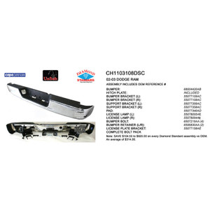 Upgrade Your Auto | Replacement Bumpers and Roll Pans | 03 Dodge RAM 1500 | CRSHX01999