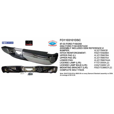 Upgrade Your Auto | Replacement Bumpers and Roll Pans | 97-04 Ford F-150 | CRSHX04767