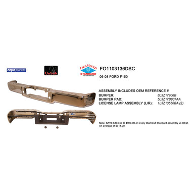 Upgrade Your Auto | Replacement Bumpers and Roll Pans | 06-08 Ford F-150 | CRSHX04778