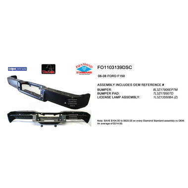 Upgrade Your Auto | Replacement Bumpers and Roll Pans | 06-08 Lincoln Mark LT | CRSHX04787