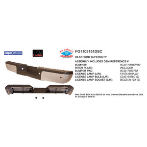 Upgrade Your Auto | Replacement Bumpers and Roll Pans | 08-12 Ford Super Duty | CRSHX04795