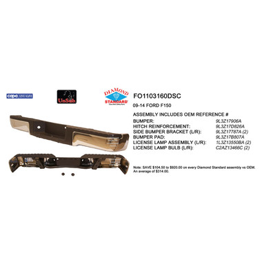 Upgrade Your Auto | Replacement Bumpers and Roll Pans | 09-14 Ford F-150 | CRSHX04797