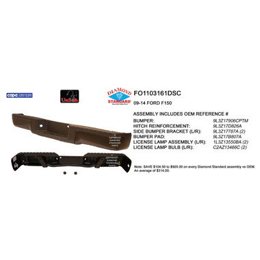 Upgrade Your Auto | Replacement Bumpers and Roll Pans | 09-14 Ford F-150 | CRSHX04798
