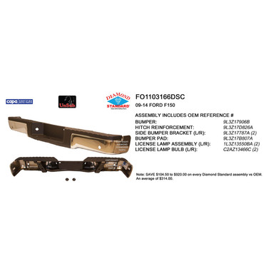 Upgrade Your Auto | Replacement Bumpers and Roll Pans | 09-14 Ford F-150 | CRSHX04799