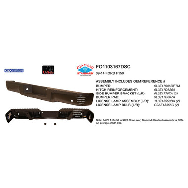 Upgrade Your Auto | Replacement Bumpers and Roll Pans | 09-14 Ford F-150 | CRSHX04800