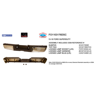 Upgrade Your Auto | Replacement Bumpers and Roll Pans | 13-16 Ford Super Duty | CRSHX04805