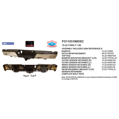 Upgrade Your Auto | Replacement Bumpers and Roll Pans | 15-20 Ford F-150 | CRSHX04820