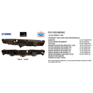 Upgrade Your Auto | Replacement Bumpers and Roll Pans | 15-20 Ford F-150 | CRSHX04822